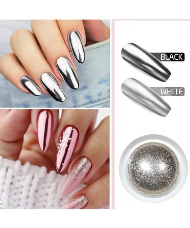 6 Color Chrome Powder for Nails Gold Silver Pink Chrome Nail Power Iridescent Metallic Mirror Nail Powders for Nail Art DIY Accessories - Buy Online on GoSupps.com