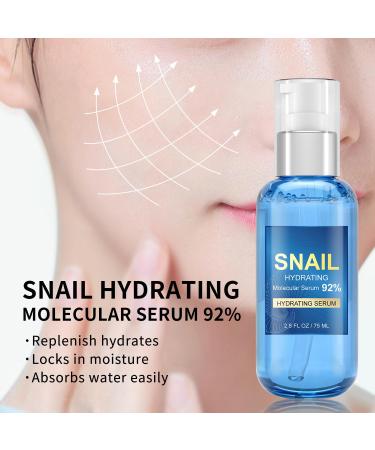 Buy Soothing Snail Serum 75ml - Anti-Aging Repair Booster with 92% Snail Filtrate & Hyaluronic Acid - Best Facial Skin Care for Women - Buy Online on GoSupps.com
