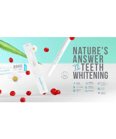 Cali White Vegan Natural Teeth Whitening Pen - Zero Peroxide Gel, Made in USA, Sensitive & Convenient On-The-Go Brush - Instant Professional Results & Organic Mint - Buy Online on GoSupps.com