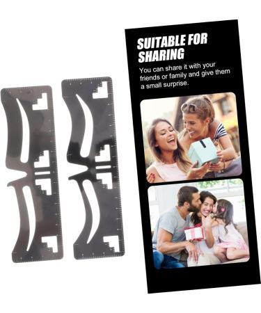 Anneome Stainless 2pcs Clear Ruler Eyebrow Guide Stencil Brow Makeup Supplies Measuring Tool Eyebrow Shape Metal Stainless Steel - Buy Online on GoSupps.com