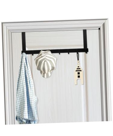 PRETYZOOM Aluminum Bedroom Back Hooks Rack with Coat Hanging Hangers Bags Bathroom Door Hats Overdoor Metal