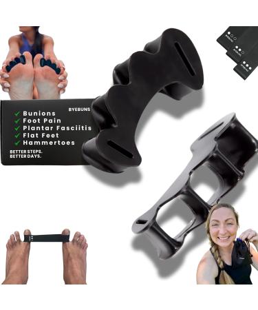 Toe Spacers - Toe Separators for Bunions Correct Alignment Athletics Yoga - Medium Toe Spreaders with 3 Resistance Stretcher Bands and Case - Toe Spacers for Men and Women