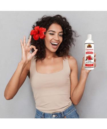 OKAY Coconut Hibiscus Conditioner - Hydrate & Strengthen All Hair Types | Paraben-Free Silicone-Free Sulfate-Free | 12 oz - Buy Online on GoSupps.com