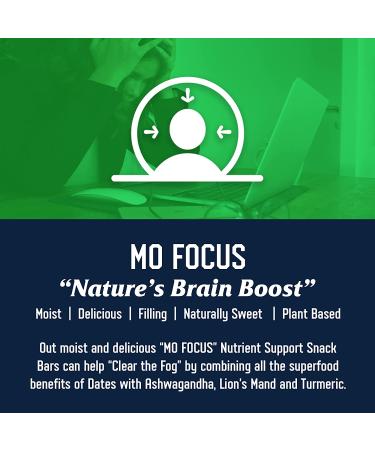 MO FOCUS BARS - All-Natural Superfood Date Bar with Ashwagandha & Lion's Mane - Berry Coconut (12 Bars) - Buy Online on GoSupps.com