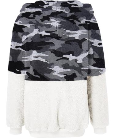 Shop Hanxiulin Women's Oversized Fleece Plush Hoodie - Warm Wool Zipper Jacket Black Winter Coat - Buy Online on GoSupps.com