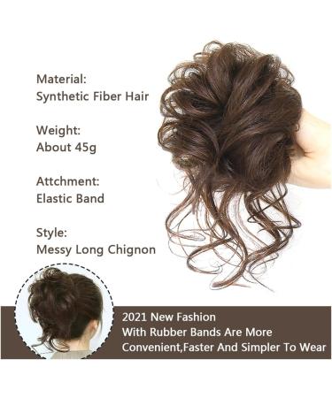 Messy Bun Hair Piece for Women Pieces Curly Chignon Donut Scrunchie for Women Messy Bun Hair Piece Synthetic Tousled Updo Hair Buns Extension Elastic Hair Band Hair Fake Hair Accessories for Women 18TH10 - Buy Online on GoSupps.com