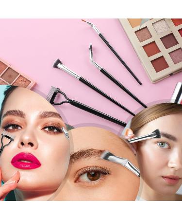 Simarro 4Pcs Eyelash Brush Set - Angle Brush Fan Brush & Eyebrow Applicator for Natural Lash Lift | Portable Makeup Tools for Women & Girls - International Shipping Available - Buy Online on GoSupps.com