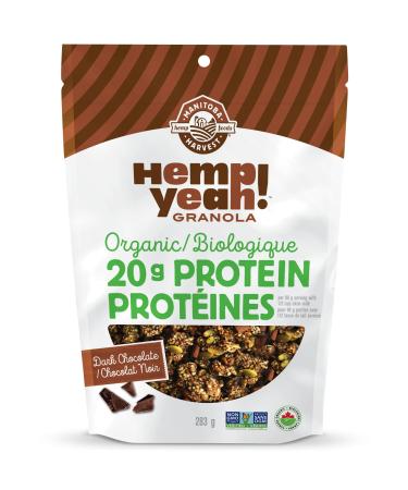 Manitoba Harvest Hemp Yeah! Granola Dark Chocolate 283 g with 20 g of Protein 4.5 g Omegas 3 g of Fibre and 10 g Sugar Per Serving Organic Non-GMO (Pack of 6) Packaging May Vary 6 Pack Dark Chocolate