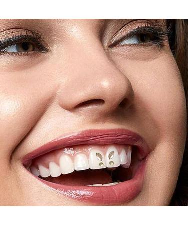 Povanjer 4-Piece Toothstones Set | Light Yellow Crystal Stones for Teeth | Reflective Gemstone Jewelry - Buy Online on GoSupps.com