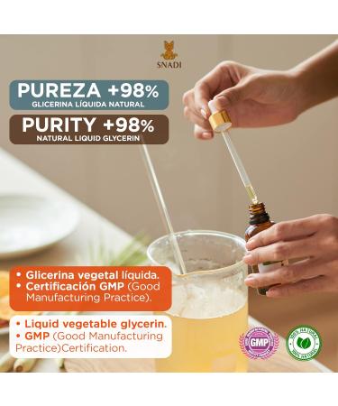 Snadi Bio Vegetable Liquid Glycerin 500ml - 98% Pure | GMP Certified | Natural Cosmetics & Hair Care | Eco-Friendly | Perfect for Skin Hair & Hands - Buy Online on GoSupps.com