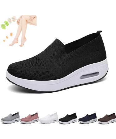 Womens Orthopedic Sneakers Give 7PCS Wear Resistant Patch as Gifts Orthopedic Shoes Women's Orthopedic Sneakers Women Orthopedic Walking Shoes Women's Orthopedic Shoes 6 Black