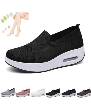Womens Orthopedic Sneakers Give 7PCS Wear Resistant Patch as Gifts Orthopedic Shoes Women's Orthopedic Sneakers Women Orthopedic Walking Shoes Women's Orthopedic Shoes 6 Black