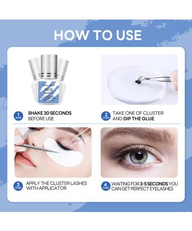 New Sensitive Eyelash Extension Adhesive | No Fume Lash Glue | 6-7 Weeks Retention | Ideal for Sensitive Eyes (5ml) - Buy Online on GoSupps.com
