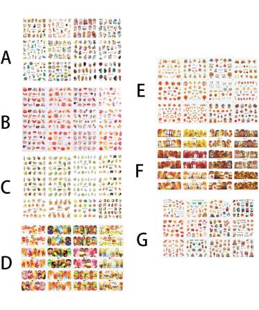 dijiusidy Nails Stickers Acrylic Fashion Maple Leaf Tips Decals Manicure Ins Printing Paste Decor Adhesive Elements Decorations - Buy Online on GoSupps.com