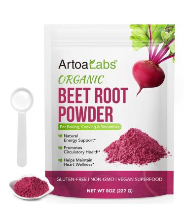 Beet Root Powder 8 Ounce | Natural Energy & Endurance Boost Supports Circulation Balance Skin Oil and Promote Natural Radiance | Beetroot Powder for Smoothies Baking & Juice Non-GMO Vegan 8 Ounce (Pack of 1)