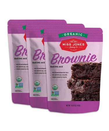 Miss Jones Baking Organic Fudge Brownie Mix, Non-GMO, Vegan-Friendly: Rich Cocoa (Pack of 3) 14.67 Ounce (Pack of 3) - Buy Online on GoSupps.com