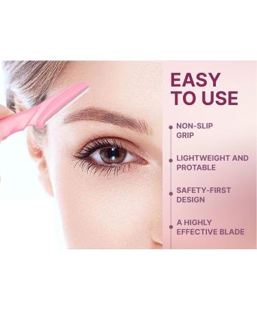 Eyebrow Razor with Precision Cover - 3 ct Dermaplane & Face Razors for Women's Eyebrow Shaping & Peach Fuzz Removal - Buy Online on GoSupps.com