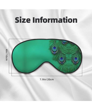Green Peacock Feather Print Eye Mask | Ultra-Soft Light-Blocking for Optimal Comfort & Restful Sleep - International Shipping Available - Buy Online on GoSupps.com