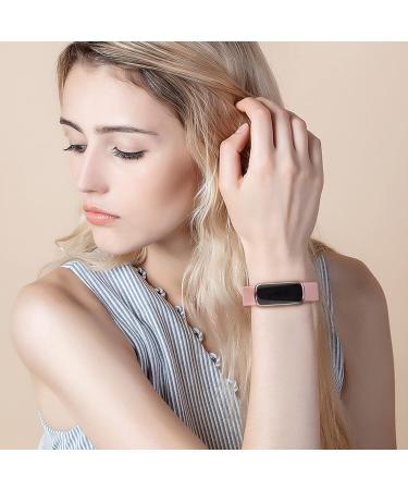 3 Pack Soft Silicone Sport Bands for Fitbit Luxe Women - Wine Red/Rose Gold/Shiny Rose Gold - Buy Online on GoSupps.com