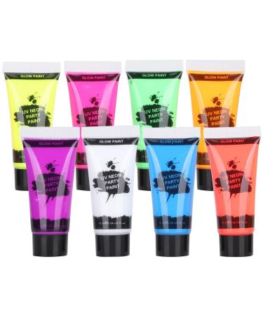 Jeffergarden Jeffergarden Face Body Paint 10 Ml Blacklight Filorescent Face and Body Paint Makeup pour les Festivals Parties Halloween