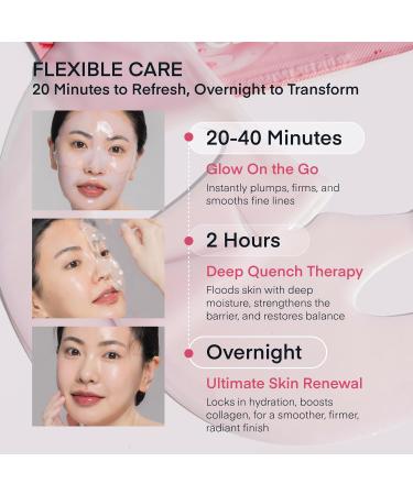 Masque Visage Collag ne Korean Skincare: 4 x 33g Real Deep Bio-Collagen Mask - Effet Glass Glow R duction des Pores Fermet & lasticit Anti-Rides - Peau Lisse & Lumineuse Sans Parfum 4 unit (Lot de 1) - Buy Online on GoSupps.com