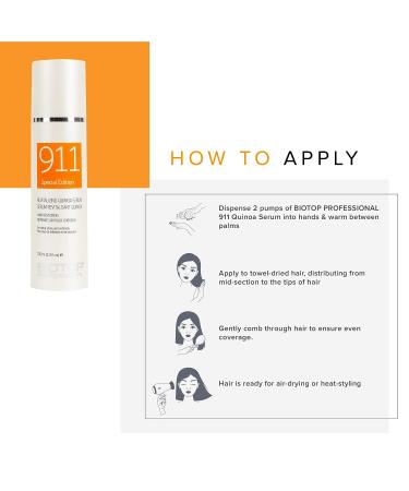 911 Quinoa Serum for Dry, Lifeless, and Damaged Hair | 3.4 fl oz | Biotop Professional - Buy Online on GoSupps.com