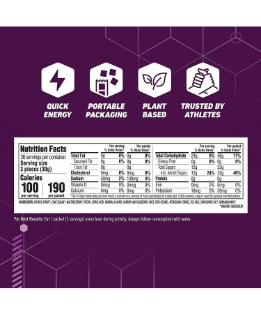Clif BLOKS - Energy Chews - Mountain Berry - Non-GMO - Plant Based Food - Fast Fuel for Cycling and Running -Workout Snack(2.1 Ounce Packet 18 Count) - Buy Online on GoSupps.com