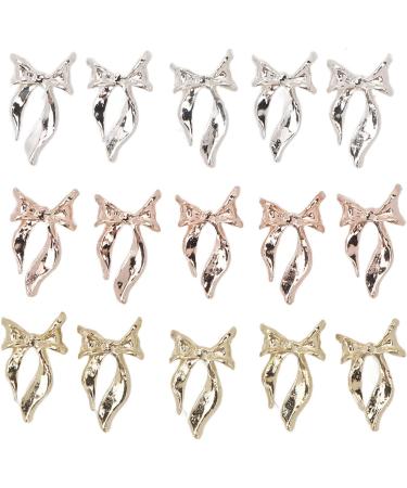 3D Glitter Bow Nail Charms Nail Glitter Charm Rhinestones Ornaments Nail Art Decorations Glitter Accessories for DIY Craft Nail Art Design Manicure Decor - Buy Online on GoSupps.com