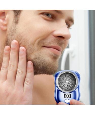 Electric Shavers for Men - Electric - Portable Electric Shavers for Men Type C Fast Charging Electric with Digital Display for Home Travel Blue - Buy Online on GoSupps.com