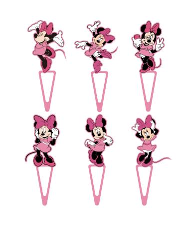 GZDUCK 24PCS Pink Cartoon Mouse Birthday Cupcake Toppers, Mouse Cupcake Decoration for Girls Boys Party Birthday Party Supplies Minnie