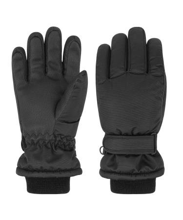 QKURT children's skiing gloves waterproof snow deals windproof outdoor feasts warm winter gloves for tobogganing snowboarding skiing skating for boys and girls 4-13 years old S (4-6 years old)