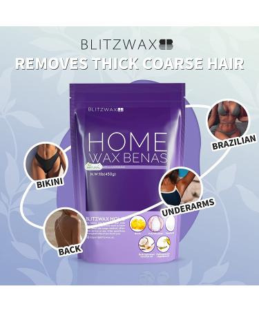 BLITZWAX Relax Formula Hard Wax Beads 1lb - Black Cologne Wax Beans for Coarse Hair - Brazilian Wax for Bikini, Underarms, Back, and Chest - Large Refill Waxing Beads for At-Home Hair Removal - Women and Men - Buy Online on GoSupps.com