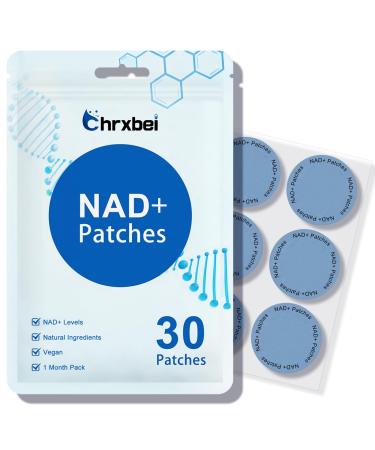 NAD+ Patches for Women and Men, NAD+Patch for Energy and Healthy Aging, Nicotinamide and Resveratrol Wellness Support, Vegan, 30 Patches 30 Count
