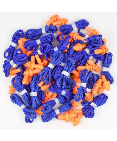 50 Pairs Reusable Silicone Ear Plugs for Sleeping & Hearing Protection - Noise Reduction for Shooting, Concerts, Swimming - Orange & Blue - Individually Wrapped - Pack of 1 - Buy Online on GoSupps.com