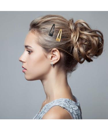 30 Double Grip Hair Clips Barrettes for Women & Girls - Gold Metal Snap Hair Accessories - Buy Online on GoSupps.com