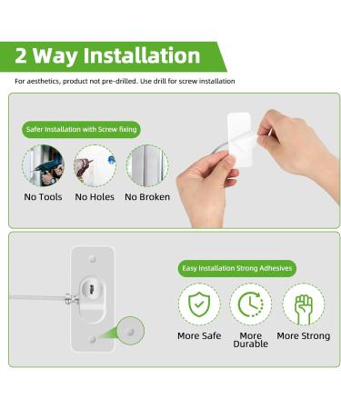 2Pcs Window Restrictors - Versatile Self Adhesive Locks for UPVC Windows, Refrigerators & More - Childproof Safety Cable Lock with Key - Buy Online on GoSupps.com