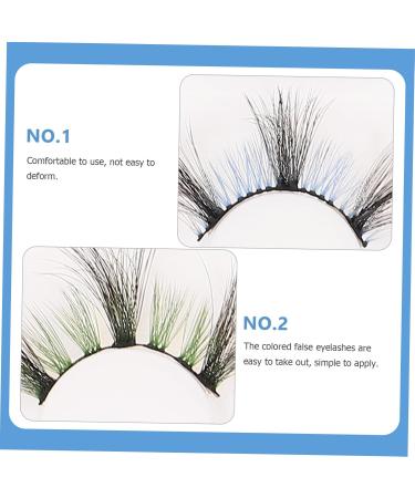 Beaupretty 3 Pairs false eyelashes false lashes cosplay fake eyelashes colored eyelashes makeup fake eyelashes colored fake eyelashes colored lashes fake lashes set make up fiber - Buy Online on GoSupps.com