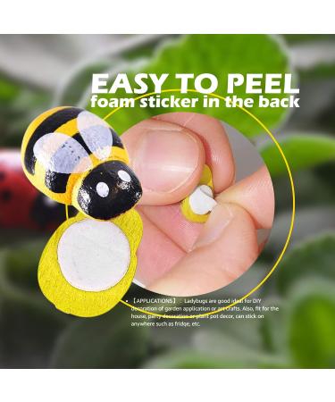 Lxnoap Mini Wooden Bees - 100 Pack Adhesive Embellishments for DIY Crafts and Scrapbooking - Buy Online on GoSupps.com
