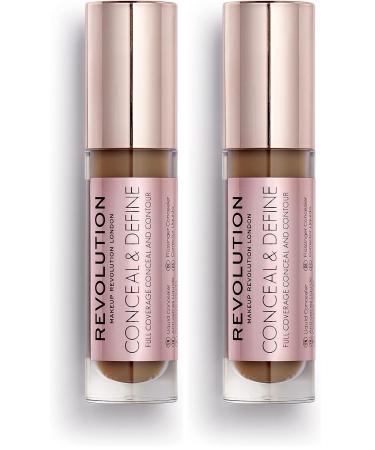 Makeup Revolution Conceal & define Anti-Cernes C15 4ml (Lot de 2) C15 4 ml (Lot de 2)