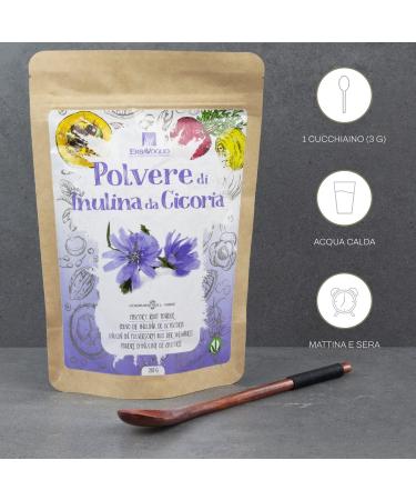  Erbavoglio Erbavoglio Chicory Inulin Powder - 200g - Conventional Food - Natural prebiotic fiber ideal for improving - Buy Online on GoSupps.com