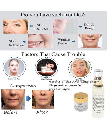 Collagen gel and collagen cream set 50g cream 50ml gel moisturizing antiaging skin smoothing elitzia ETCC03 - Buy Online on GoSupps.com