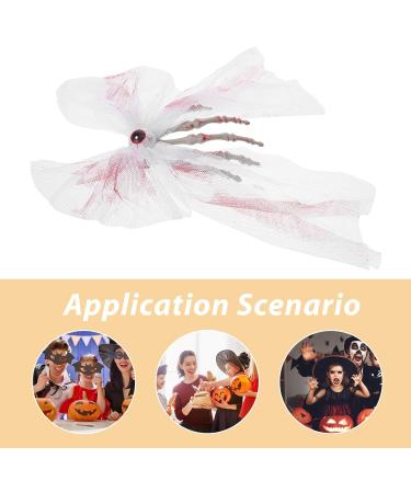 Holibanna Halloween Skeleton Hand Hair Clips Hair Bow Veil Bloody Eyeball Hair Barrettes Cosplay Costume Headpiece - Buy Online on GoSupps.com