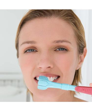 2Pcs 3 Sided Autism Toothbrush - Large Angle Soft Bristles for Complete Teeth and Gum Care - Buy Online on GoSupps.com