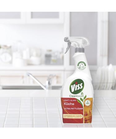V VISS Power + Shine Cleaner Spray | 100% Natural Kitchen Grease Cleaner | 6x750ml Pack for Radiant Cleanliness - Buy Online on GoSupps.com