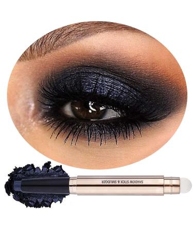 OVIQERKI 12 color eyeshadows stick shimmer Highlighter waterproof eyeshadow pen Colour pop eye makeup (Deep space black 12)