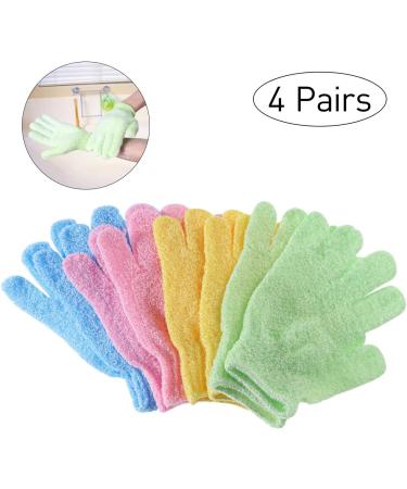 Healifty 4 Pairs Bath Peeling Gloves & Scrubber Brushes - Exfoliating Mittens for a Spa-Like Bath Experience - Buy Online on GoSupps.com