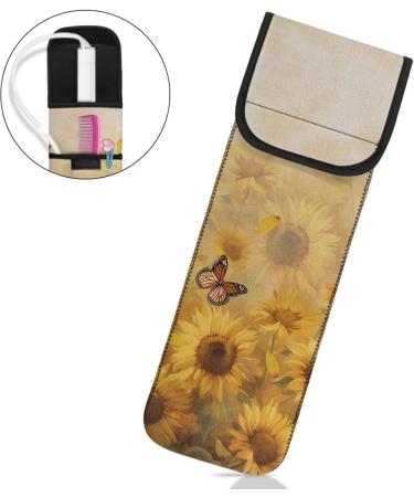 Buy Flashideas Sunflower Heat Resistant Neoprene Curling Iron Cover Bag - Universal Organizer & Storage for Hair Straighteners - Ideal for Travel - Buy Online on GoSupps.com