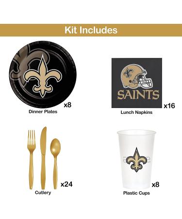 New Orleans Saints Tailgating Kit - Ultimate Set for 8 Fans - Buy Online on GoSupps.com