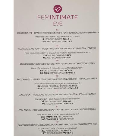Femintimate EVE Menstrual Cup Size L - Eco-Friendly Comfortable & Reusable | International Shipping Available - Buy Online on GoSupps.com