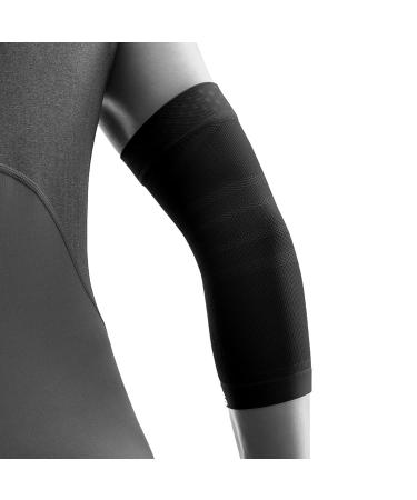 Bauerfeind Elbow Sleeve Compression Support for Sports | Unisex Black Arm Band for Basketball Athletics & Impact Sports - Right & Left Wearable - Buy Online on GoSupps.com
